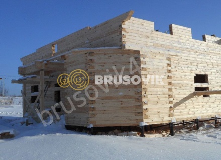 Дом по проекту № 41 из проф. бруса 145х195 мм