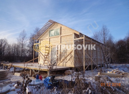  Дом 6,2х12,2 м из профилированного бруса 145х145 мм
