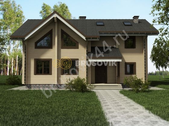 Проект №40 дома из бруса 8,4х12,02