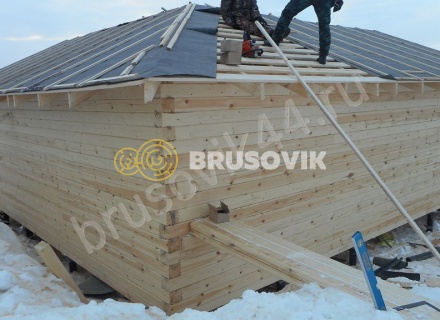 Баня из профилированного бруса 145х145 мм. по проекту № 7