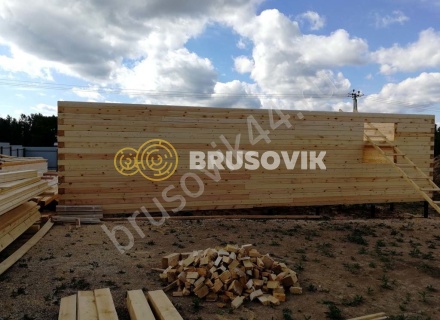 Дом из профилированного бруса 145х145 мм по индивидуальному проекту