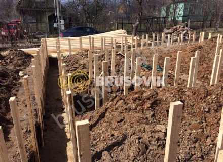 Возведение ленточного фундамента