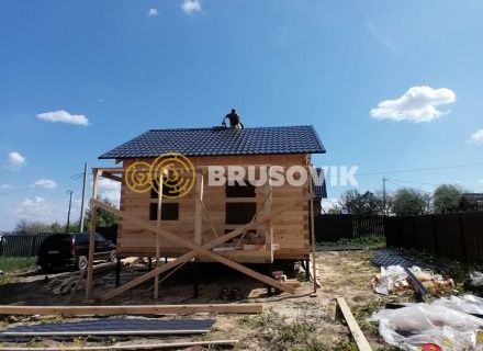 Дом 6х6м по индивидуальному проекту профилированного бруса 145х145мм в д. Яковлево, Тутаевский район, Ярославская область