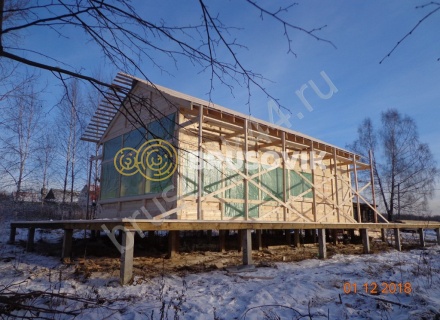  Дом 6,2х12,2 м из профилированного бруса 145х145 мм