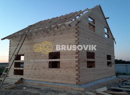 Дом 8,2х8,6 м из профилированного бруса 145х195 мм в д. Шебунино, Балахонковское сельское поселение, Ярославская область