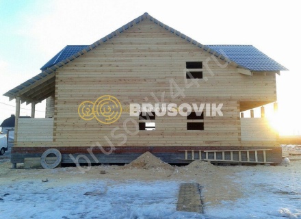 Дом 12х12 м из профилированного бруса 145х145 мм в Ленинградской области