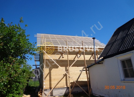 Дом по индивидуальному проекту из обрезного бруса 150х150 мм