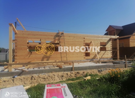 Дом 11х12 м с эркером и террасой 3х12 м из профилированного бруса 145х195мм по проекту № 44 в СНТ Авиатор, Суздальский район, Владимирская область