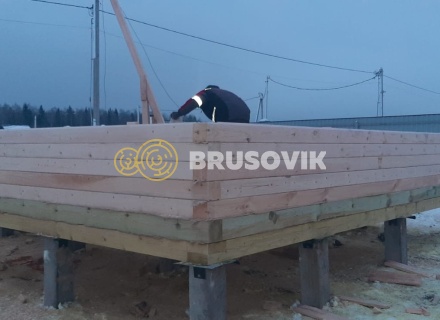 Баня 6х6м по проекту №15 из профилированного бруса 145х145мм в д. Глазово, Можайский район, Московская облать