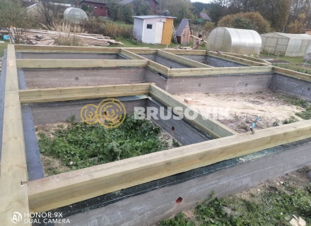 Дом 9х10м с террасой 2,5х10м из профилированного бруса 145х195мм г. Кимры, Тверская область