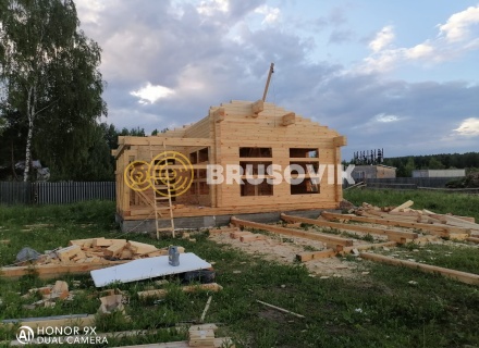 Дом 9х11м из профилированного бруса 145х195мм с рубкой углов &quot;в чашу&quot; по индивидуальному проекту в д. Иванцево, Ивановский р-н