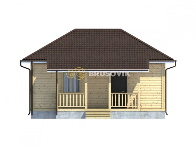 Проект №89 дома из бруса 8х8