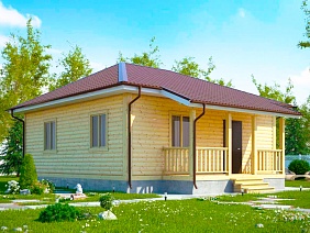 Проект №89 дома из бруса 8х8