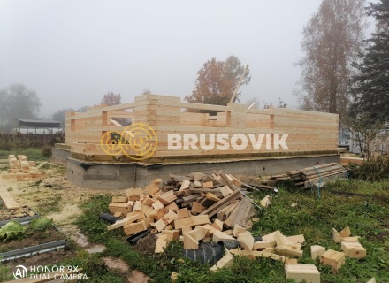 Дом 9х10м с террасой 2,5х10м из профилированного бруса 145х195мм г. Кимры, Тверская область