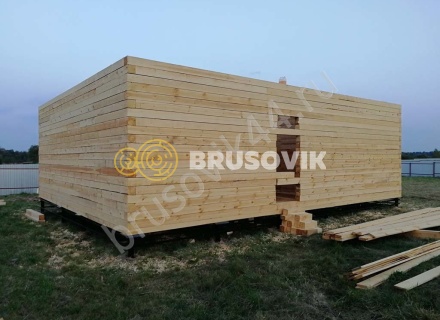 Дом из обрезного бруса 150х150 мм по индивидуальному проекту 