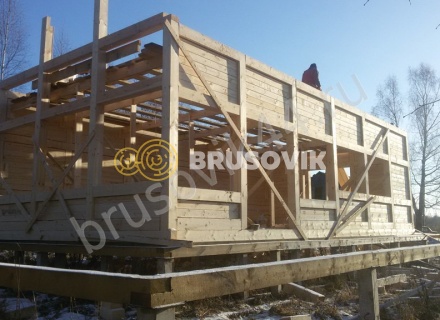  Дом 6,2х12,2 м из профилированного бруса 145х145 мм