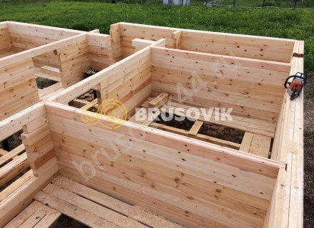 Деревянный дом из бруса с мансардой