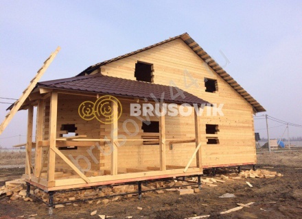 Дом из бруса по проекту № 6