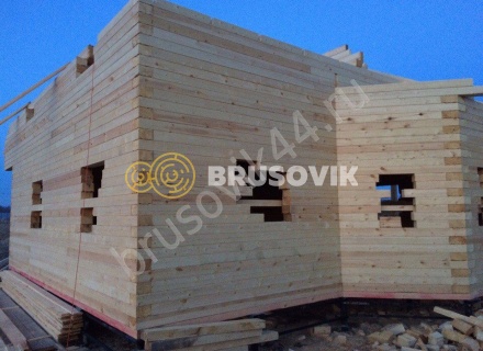 Дом из бруса по проекту № 6