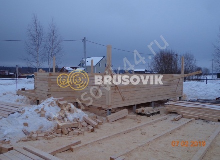 Дом из обрезного бруса 150х150 мм по проекту №67