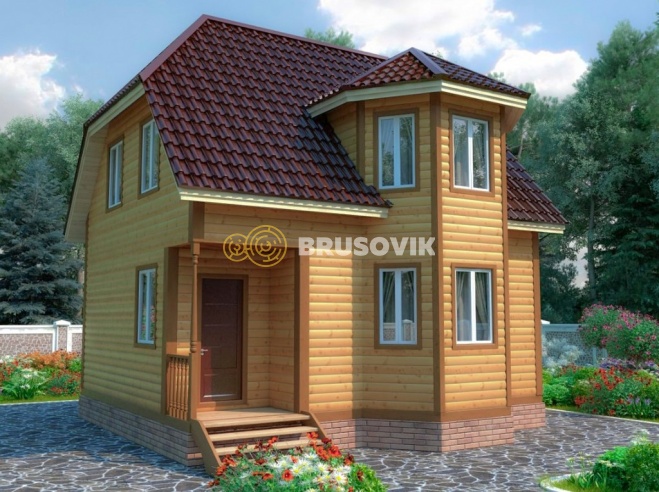 Проект №82 дома из бруса 7х7