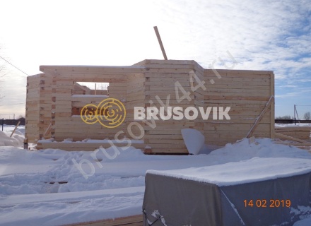 Дом из обрезного бруса 150х150 мм по проекту №67