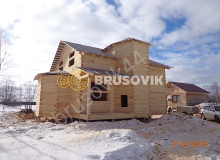 Дом из обрезного бруса 150х150 мм по проекту №67