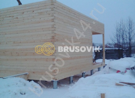 Дом по проекту заказчика из профилированного бруса 145х145 мм