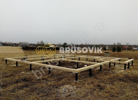 Дом 8,6х8,2, по проекту № 21 из обрезного бруса 150х150 мм