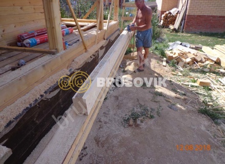 Дом из проф. бруса 145х145 мм по индивидуальному проекту