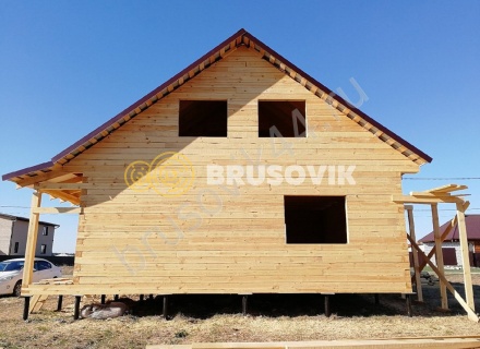 Дом 8,6х8,2, по проекту № 21 из обрезного бруса 150х150 мм