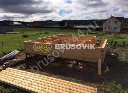 Деревянный дом из бруса с мансардой