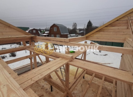 Баня 9х9м по проекту №7 из обрезного бруса 150х150 мм в СНТ Мошницы, г. Солнечногорск, Московская обл.