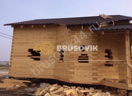 Дом из бруса по проекту № 6