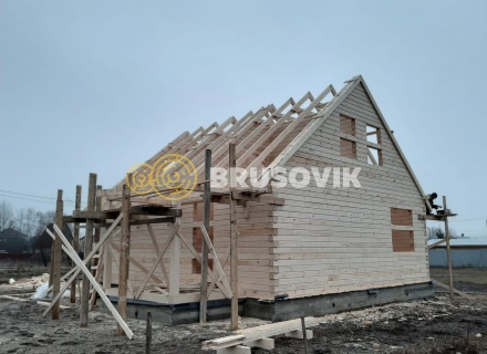 Дом 8х9 м из профилированного бруса по проекту № 21 в д. Соболево, городской округ Ликино-Дулёво, МО