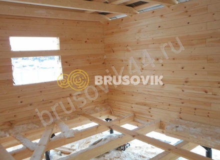 Баня из профилированного бруса 145х145 мм. по проекту № 7