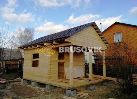 Баня 6х4 м из профилированного бруса 145х145 мм в с. Кудиново, Богородский городской округ, Московская область