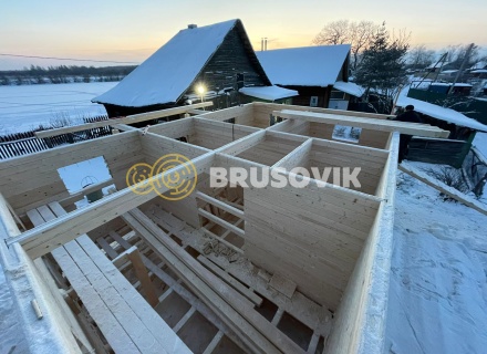 Дом 6х9м из профилированного бруса 145х145мм по индивидуальному проекту в д. Исады, Любимский р-н., Ярославская область