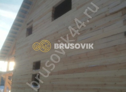 Дом 9,4х9,5 м по проекту № 1 из обрезного бруса 150х150 мм