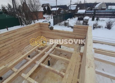 Баня 9х9м по проекту №7 из обрезного бруса 150х150 мм в СНТ Мошницы, г. Солнечногорск, Московская обл.