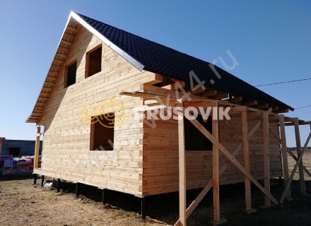 Дом 8,6х8,2, по проекту № 21 из обрезного бруса 150х150 мм