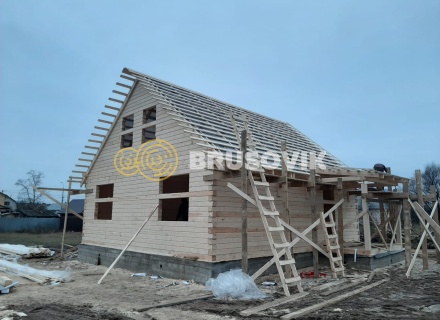 Дом 8х9 м из профилированного бруса по проекту № 21 в д. Соболево, городской округ Ликино-Дулёво, МО