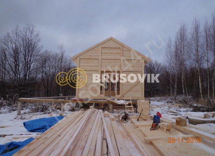  Дом 6,2х12,2 м из профилированного бруса 145х145 мм