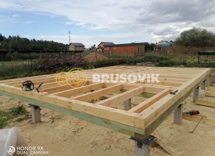 Дом 6х6м с террасой 2х6м из профилированного бруса 145х145мм в д. Горчухино, Наро-Фоминский район, Московская область