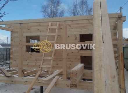 Дом 6х8 м из профилированного бруса 145х145 мм в Ивантеевке