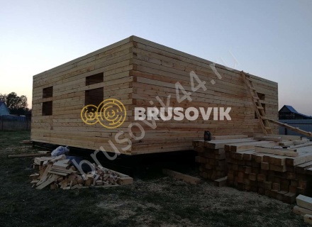 Дом из обрезного бруса 150х150 мм по индивидуальному проекту 