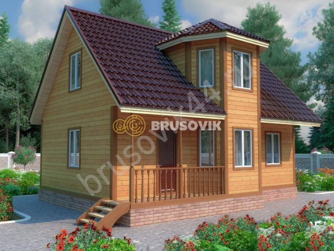 Проект №70 дома из бруса 7х9