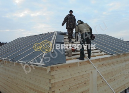 Баня из профилированного бруса 145х145 мм. по проекту № 7