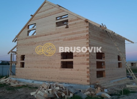 Дом 8,2х8,6 м из профилированного бруса 145х195 мм в д. Шебунино, Балахонковское сельское поселение, Ярославская область