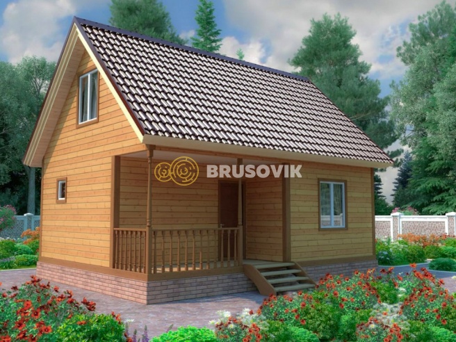 Проект №21 баня из бруса 6х8